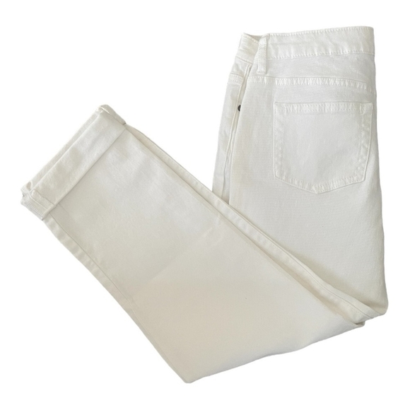 NWT Women's Jeans White Cotton Jeans Jennifer Lopez Jeans Capri Jeans Size 2L - Picture 3 of 4